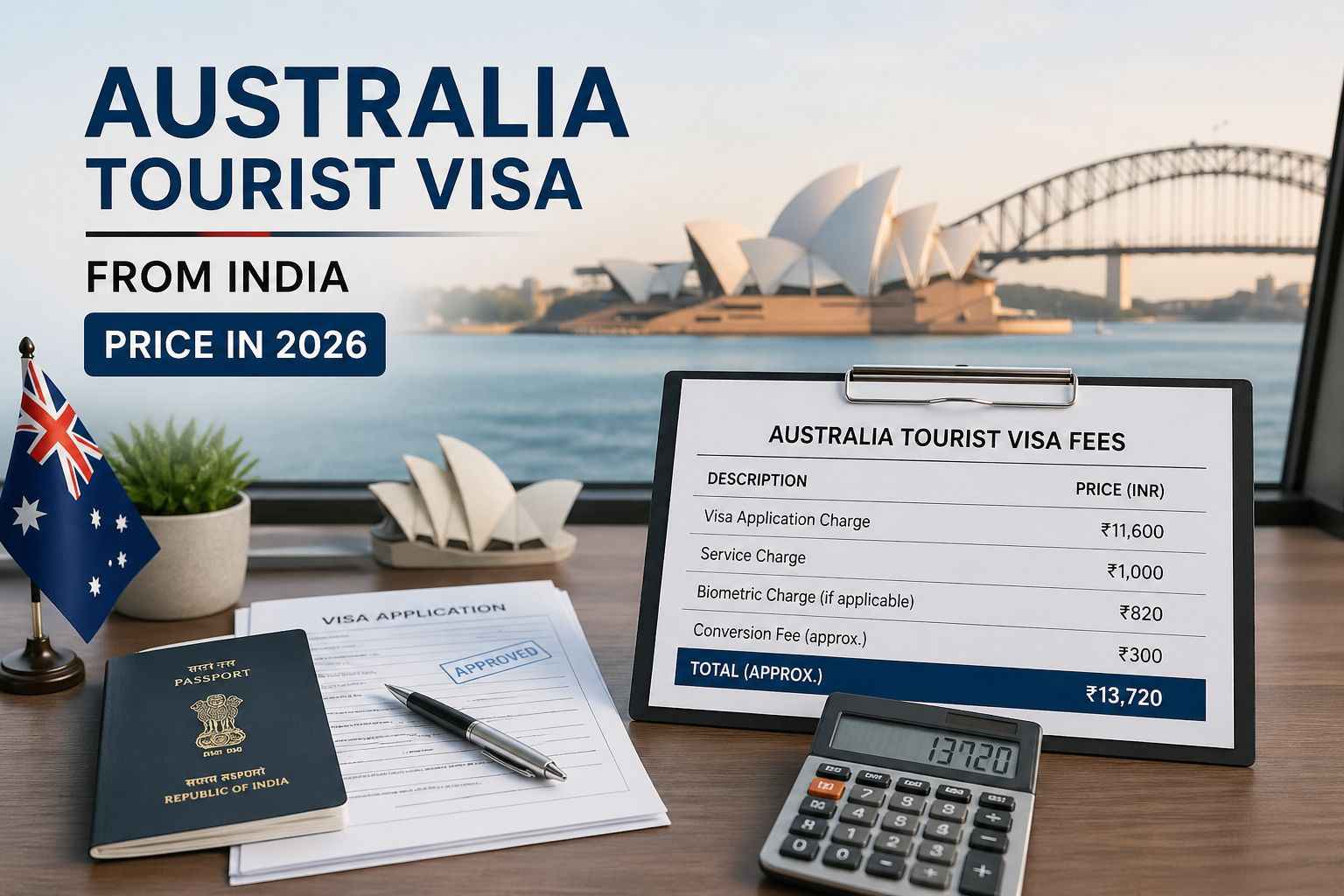 Tourist Visa for Australia from India Price in 2026 Updated Fees and Price Breakdown
